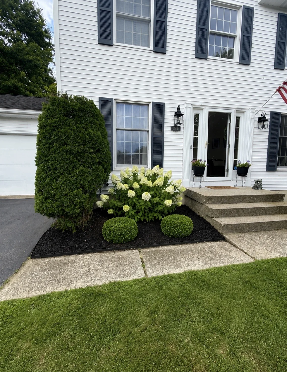Custom concept rendering for front landscape bed