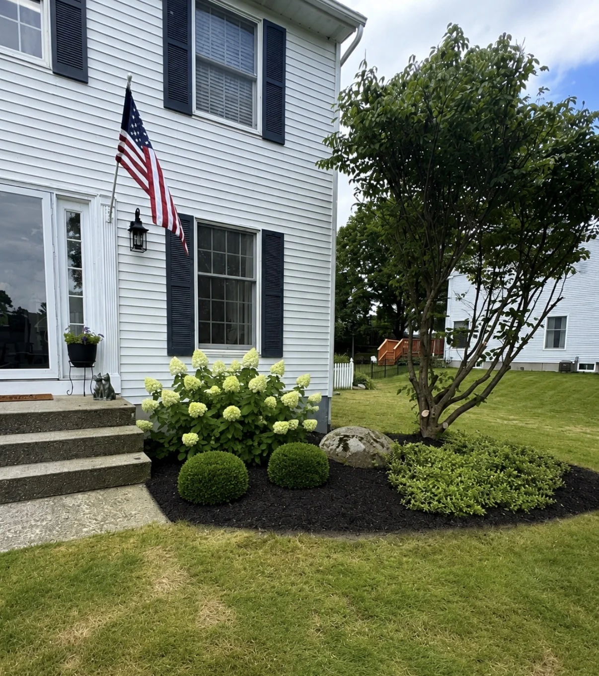 Custom concept rendering for side landscape bed