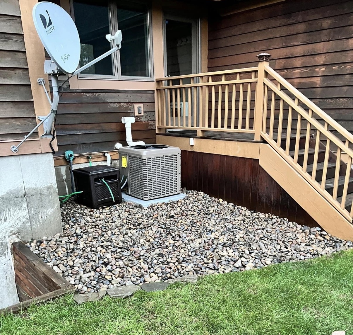 After rock bed install