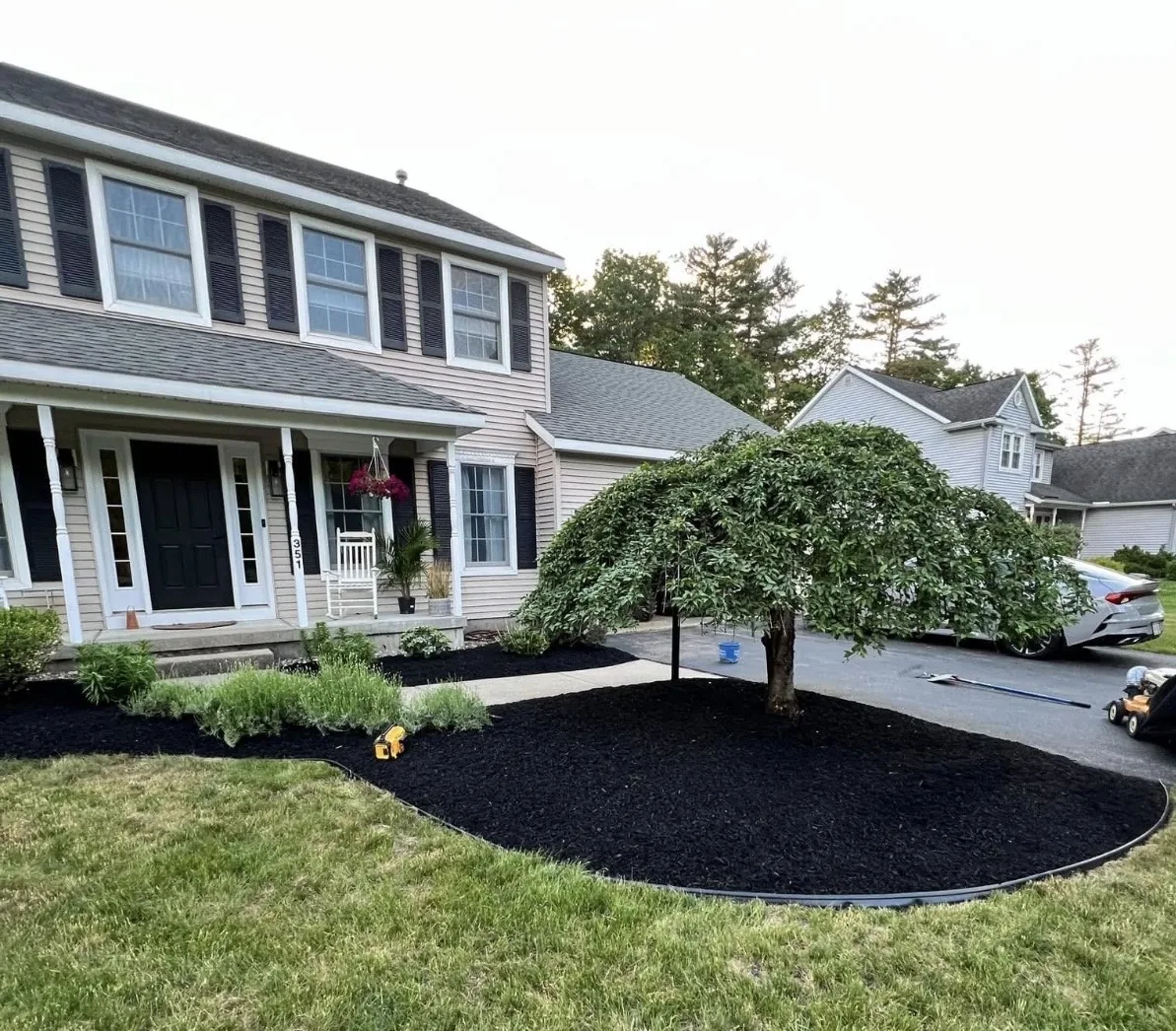 After complete front yard landscape makeover