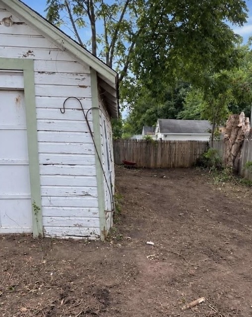 Property after overgrowth and brush cleanup