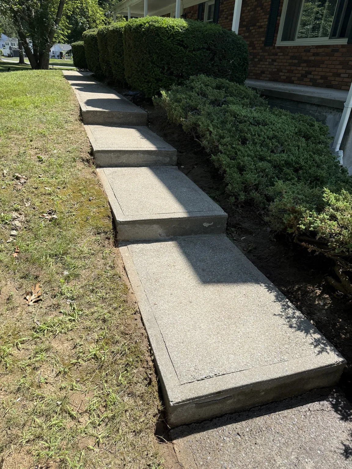 Refreshed steps and landscape beds