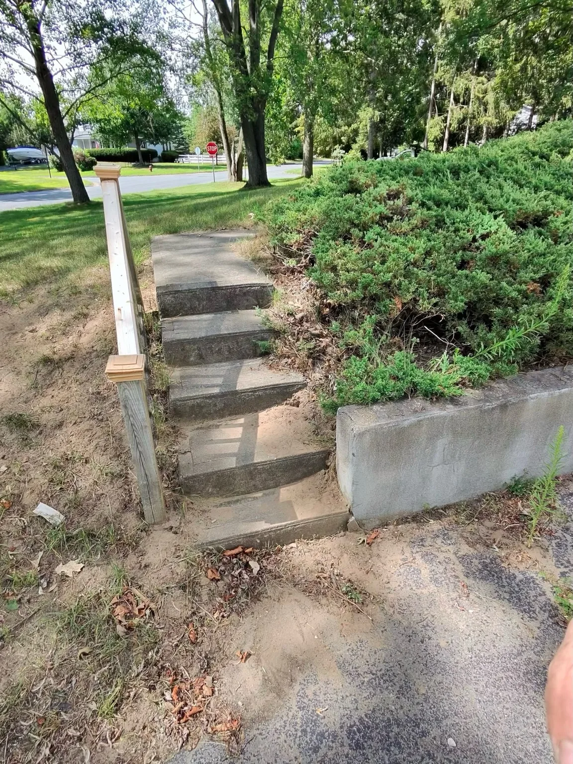 Concrete steps before cleaning