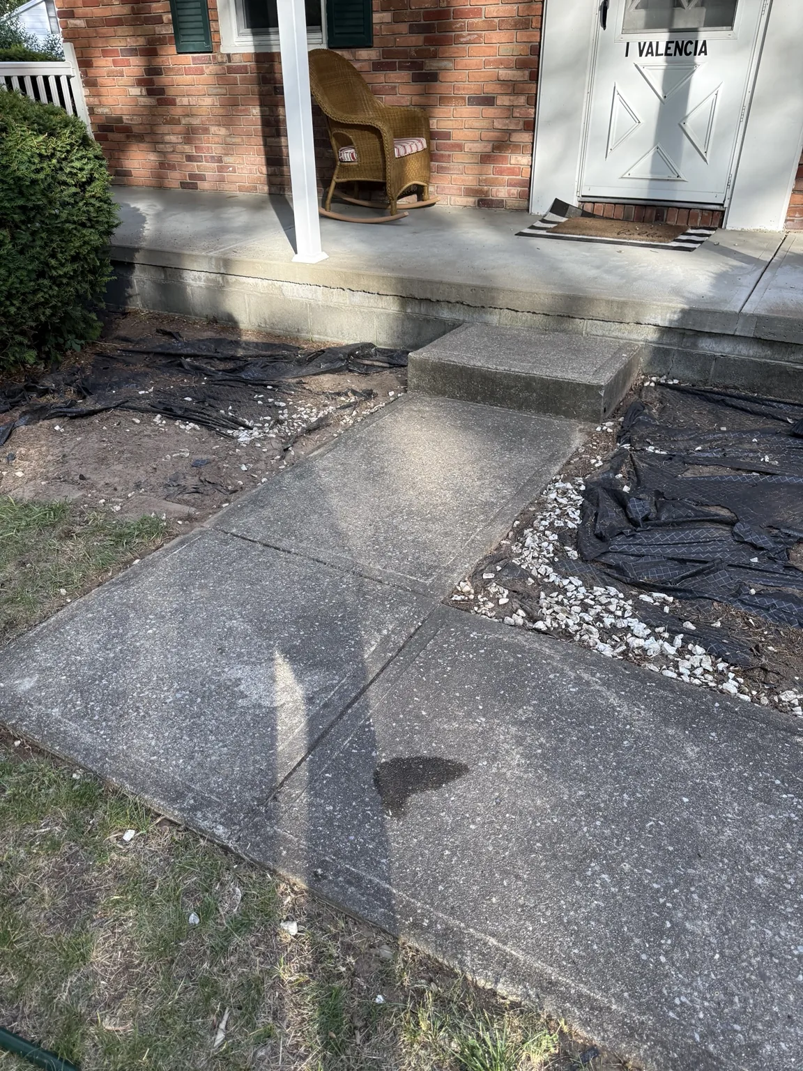 Front entrance beds before mulch